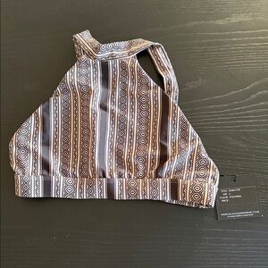 Acacia Swimwear Monochrome Geometric Top